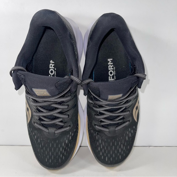 Saucony Everun Ride ISO Women Size 8 Black Gold White - Picture 7 of 8